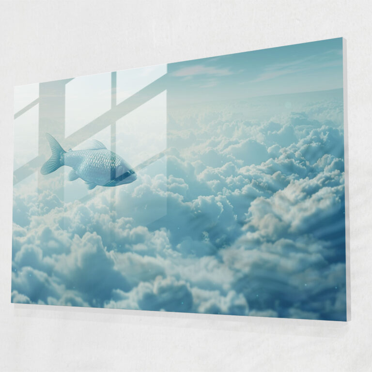 Cloud Sea Surrealism Glass Wall Art - Surrealism Art, Glass Art, Wall Decoration, Surrealism Art