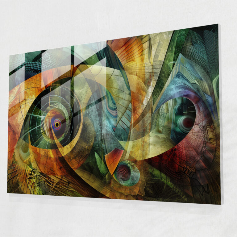 Surrealism Art Glass Print - Abstract Shapes Morphing Into Animals - Surrealism Art, Abstract Design, Home Decoration, Animal Art