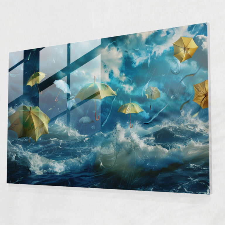 Surrealism Art Glass Wall Art - Surrealism Art, Glass Art, Wall Decoration, Glass Wall Art