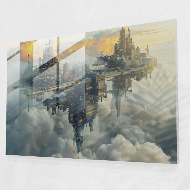 Surrealism Art Glass Print - Surrealism Art, Glass Wall Art, Surrealism Art, Modern Art