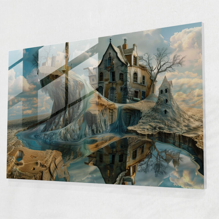 Surrealism Art Glass Wall Art - Surrealism Art, Home Decoration, Wall Decoration, Glass Wall Art