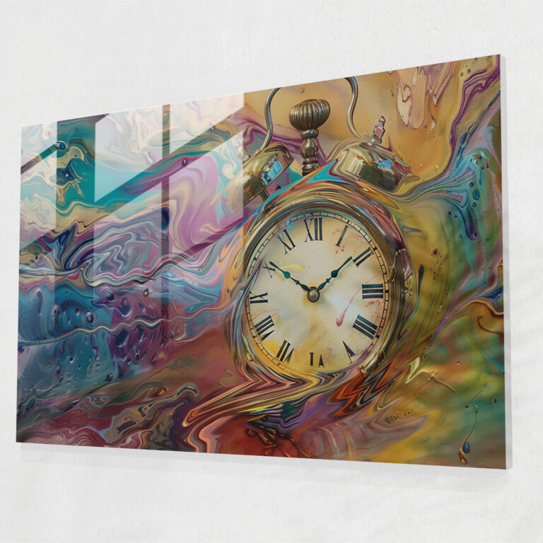 Colorful Meltdown Glass Wall Art - Surrealism Art, Glass Art, Glass Wall Art, Wall Decoration