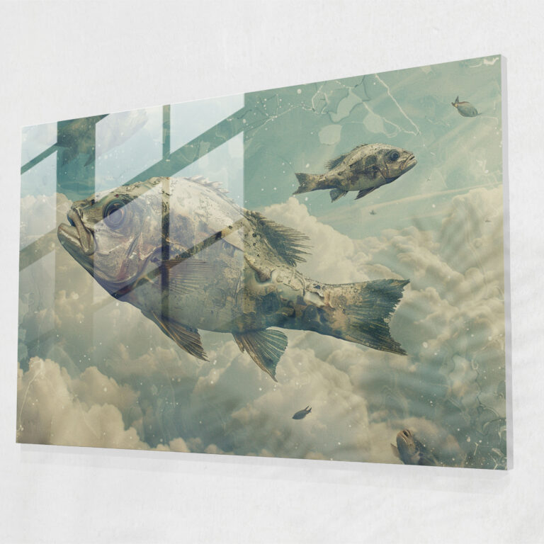 Dreamlike Surrealism Glass Wall Art - Surrealism Art, Home Decoration, Wall Decoration, Glass Print