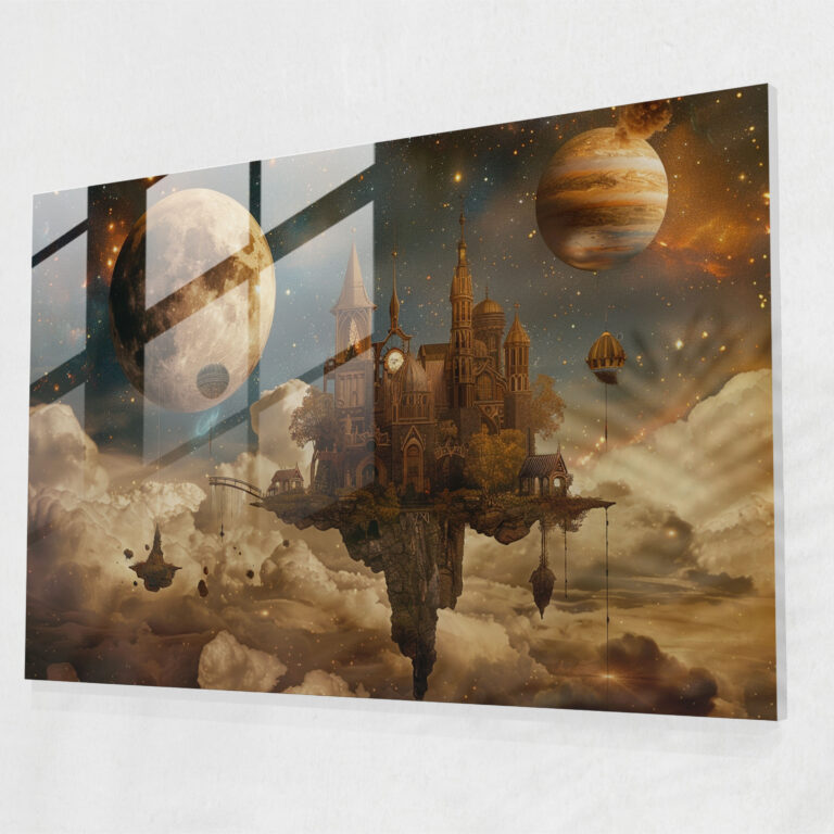 Levitating Objects Surrealism Wall Decoration - Surrealism Art, Glass Art, Wall Decoration, Home Decoration