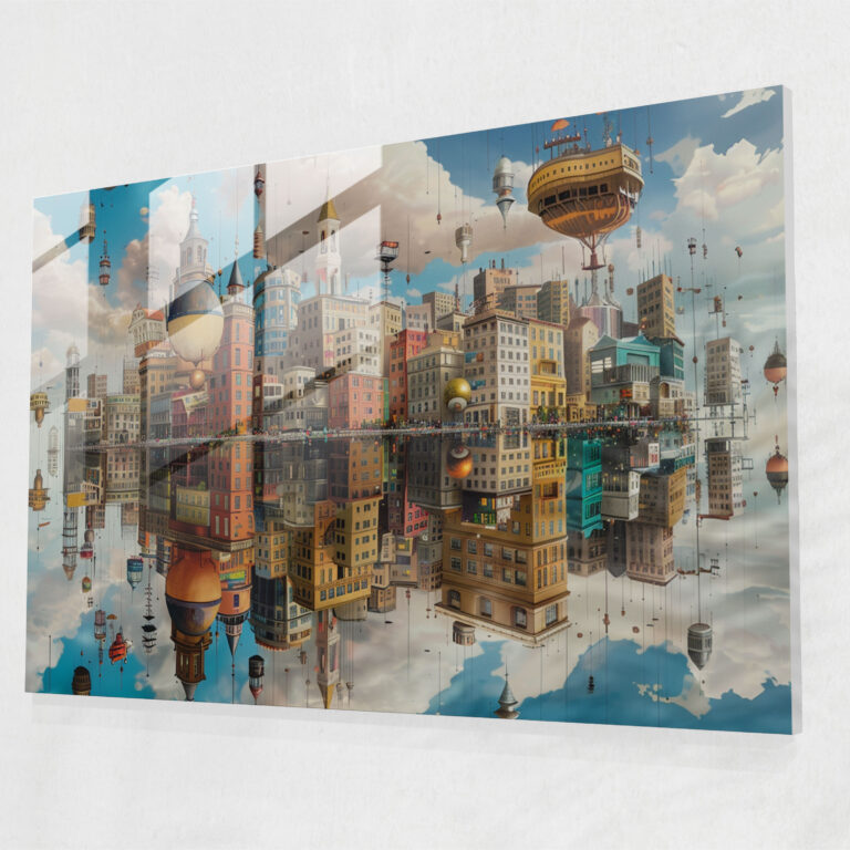 Surrealism Art Glass Print - Surrealism Art, Home Decoration, Wall Decoration, Surrealism Art