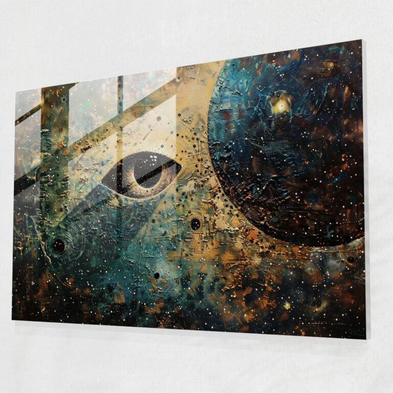 Cosmic Eye Home Decoration - Surrealism Art, Surrealism Art, Glass Print, Modern Art