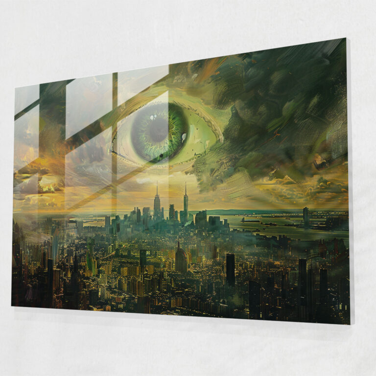 Surrealism Glass Print - Surrealism Art, Glass Print, Glass Art, Wall Decoration