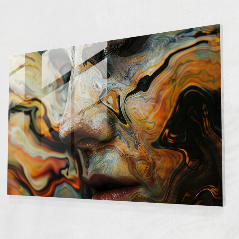 Surrealism Glass Print - Surrealism Art, Wall Decoration, Modern Art, Home Decoration
