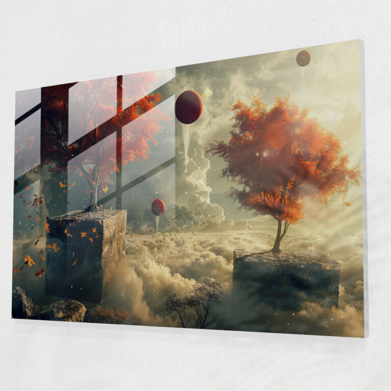 Surrealism Glass Wall Art - Surrealism Art, Surrealism Art, Glass Wall Art, Home Decoration