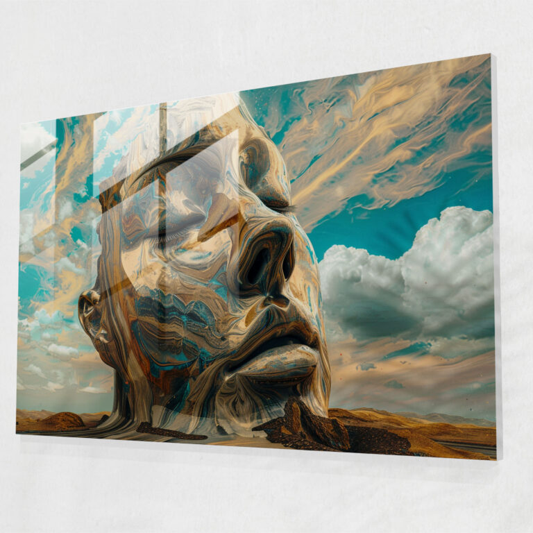 Surrealism Art Glass Art - Surrealism Art, Glass Wall Art, Home Decoration, Modern Art