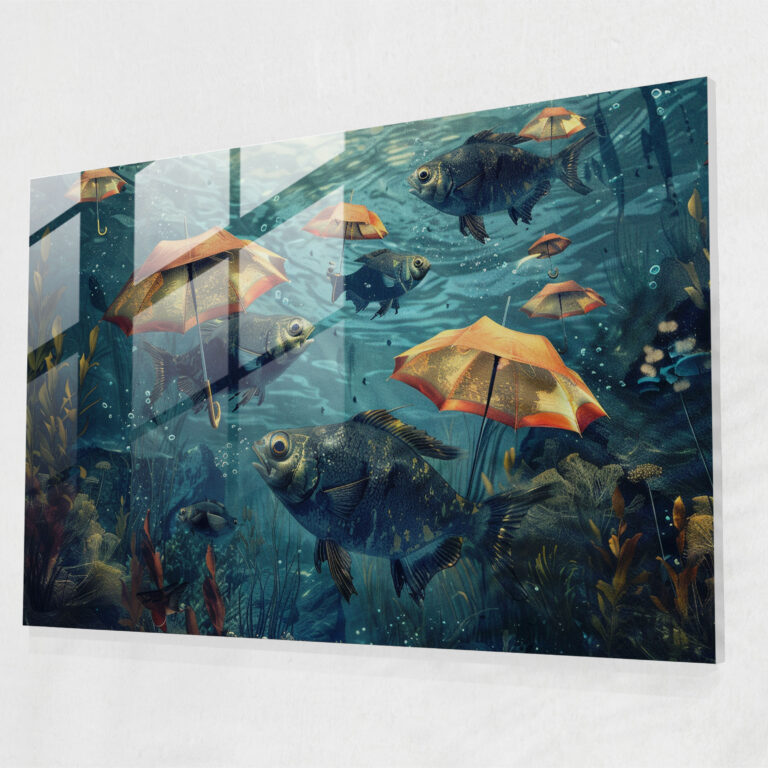 Surrealism Art Glass Print - Surrealism Art, Modern Art, Glass Art, Wall Decoration