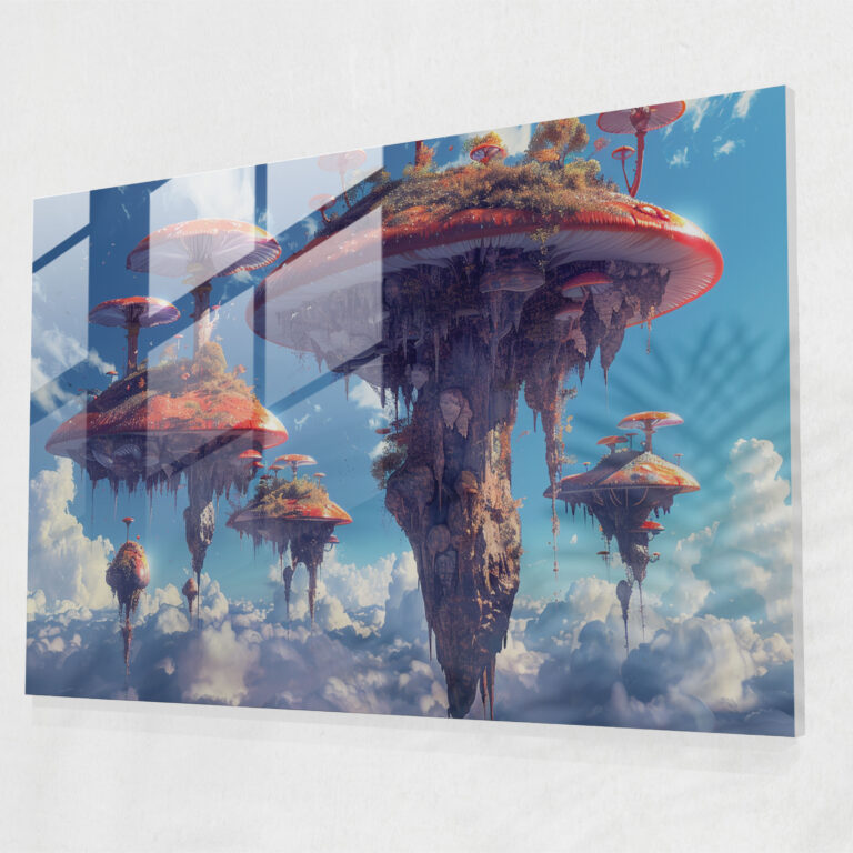 Surrealism Glass Print - Surrealism Art, Surrealism Art, Modern Art, Home Decoration
