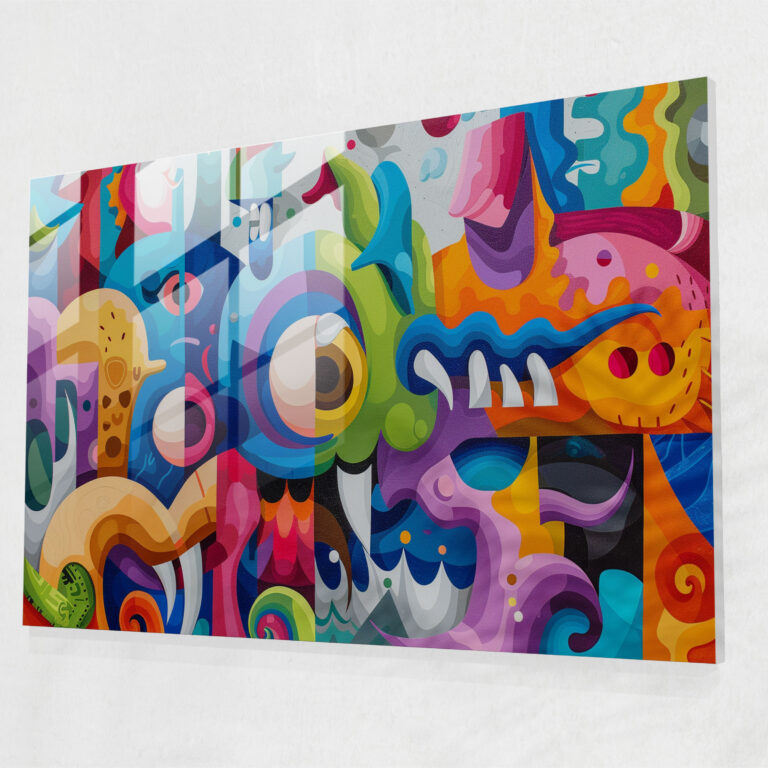 Surrealism Glass Wall Art - Surrealism Art, Modern Art, Glass Wall Art, Wall Decoration