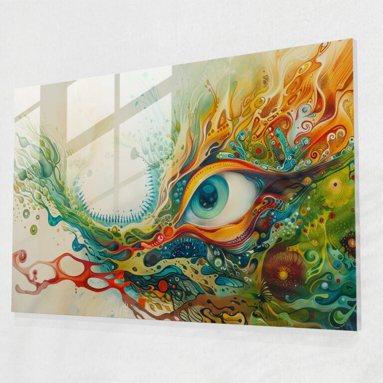 Surrealism Glass Print Modern Decor - Surrealism Art, Wall Decoration, Modern Art, Surrealism Art