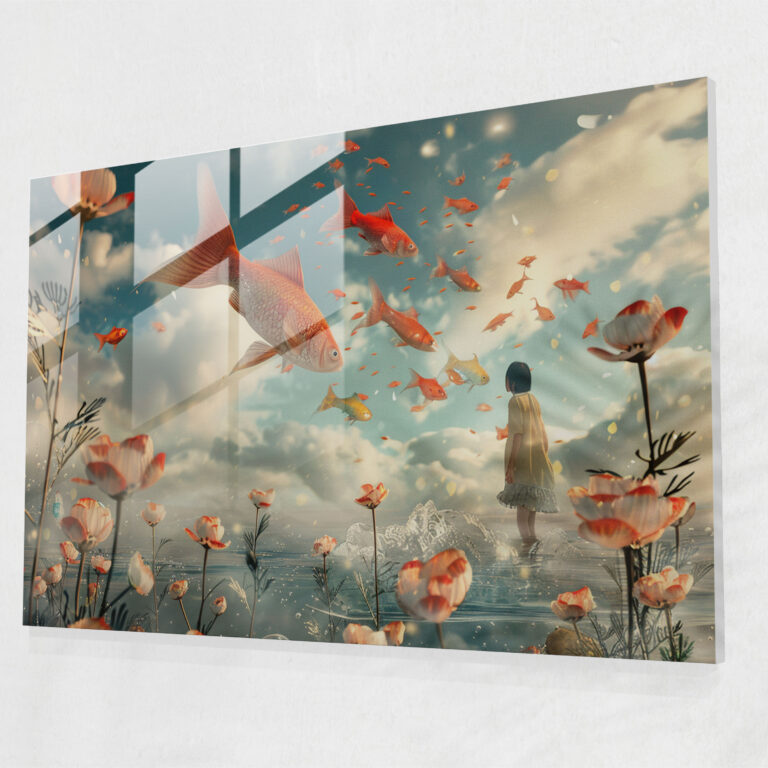 Surrealism Glass Wall Art Home Decoration - Surrealism Art, Glass Wall Art, Modern Art, Surrealism Art