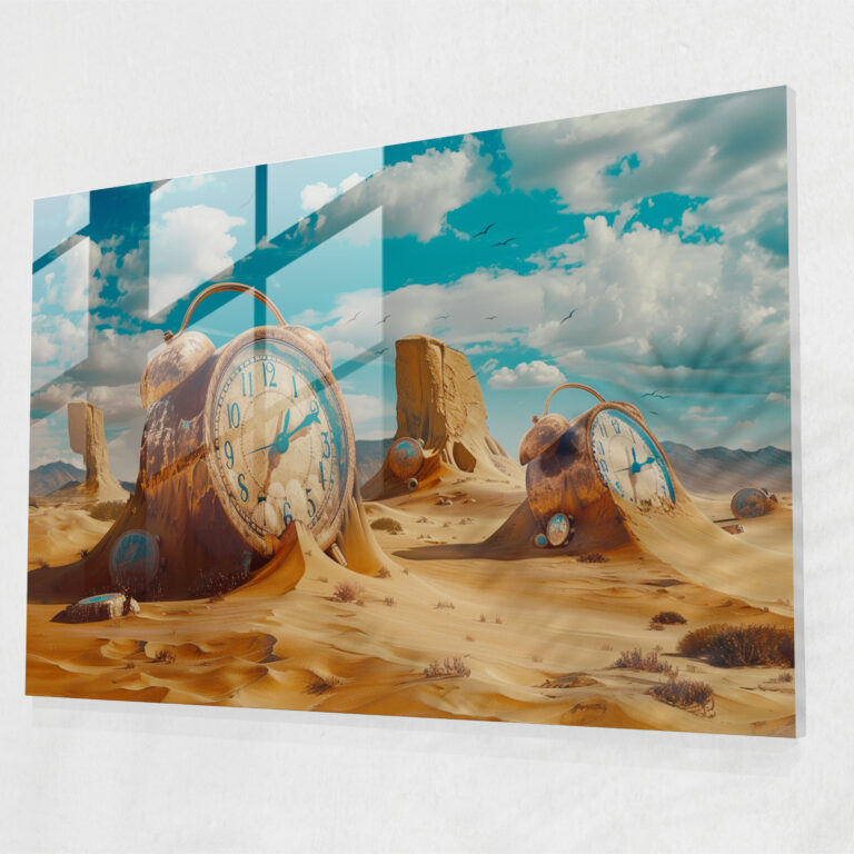 Surrealism Home Decoration: Melting Desert Clocks - Surrealism Art, Glass Art, Home Decoration, Surrealism Art