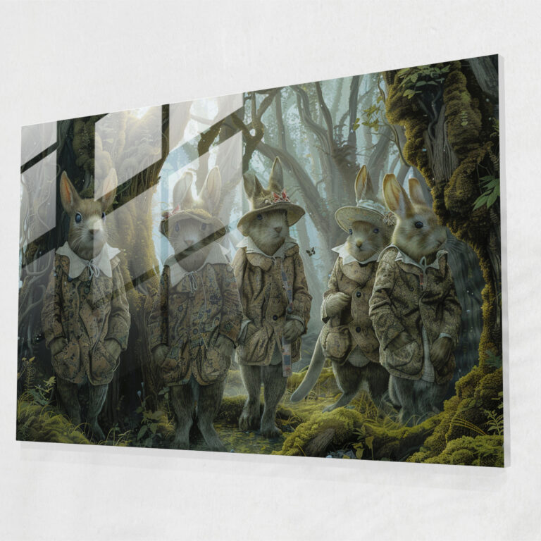 Enchanted Forest Glass Print - Surrealism Art, Surrealism Art, Enchanted Forest, Wall Decoration