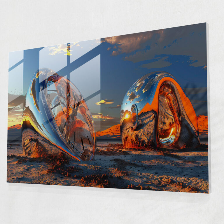 Dali Clocks Surrealism Glass Print - Surrealism Art, Wall Decoration, Glass Art, Surrealism Art