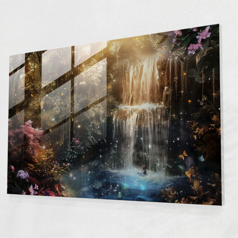 Enchanted Forest Dream Glass Print - Surrealism Art, Glass Art, Wall Decoration, Glass Print