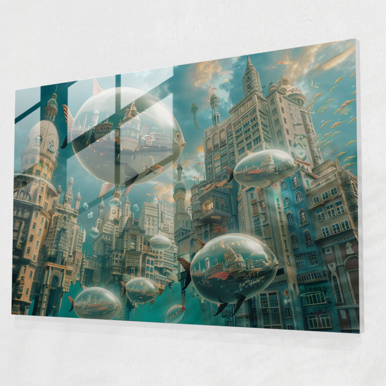 Dreamlike Surrealism Glass Wall Art - Surrealism Art, Surrealism Art, Modern Art, Wall Decoration