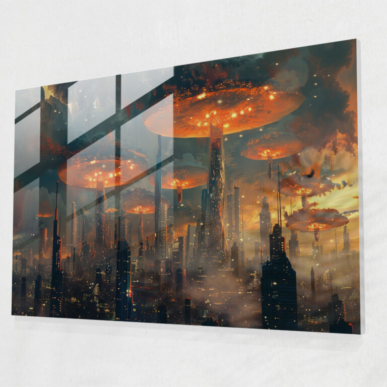 Surrealism Glass Decoration - Surrealism Art, Glass Art, Glass Print, Home Decoration
