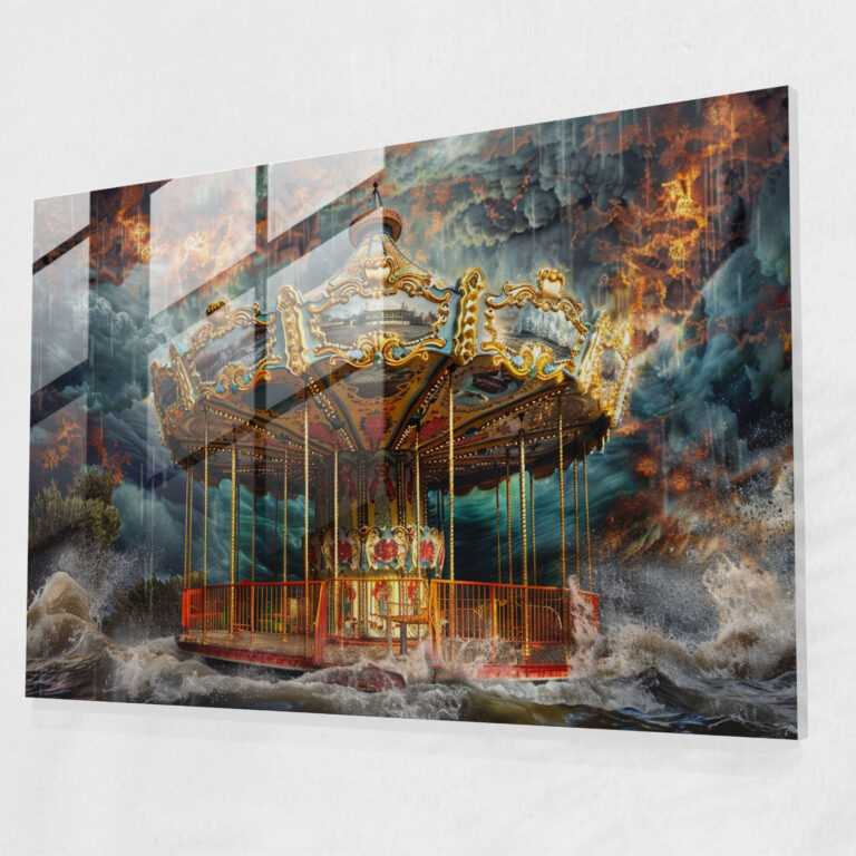 Surrealism Glass Art - Surrealism Art, Glass Wall Art, Wall Decoration, Surrealism Art