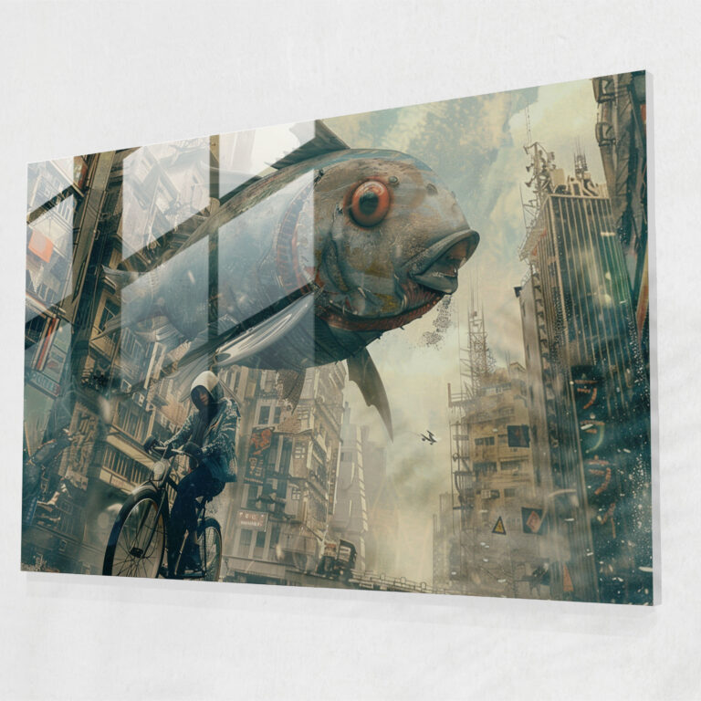 Surrealism Art Glass Wall Art - Surrealism Art, Glass Wall Art, Surrealism Art, Modern Art