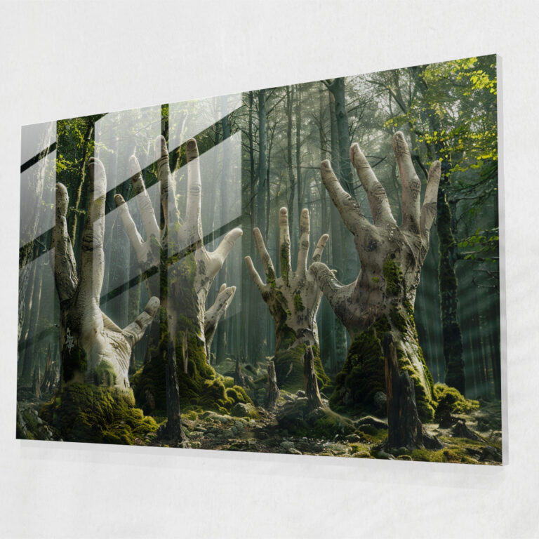 Surrealism Art Glass Print - Surrealism Art, Glass Print, Modern Art, Surrealism Art