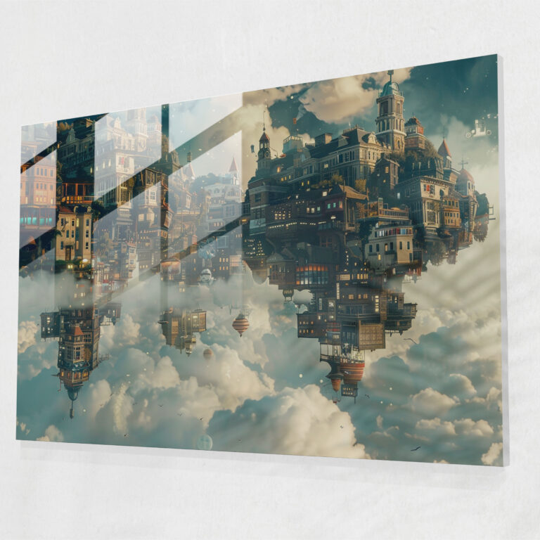 Surrealism Art Glass Wall Art - Surrealism Art, Modern Art, Glass Wall Art, Wall Decoration