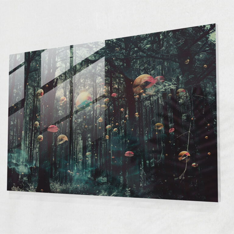 Enchanted Forest Glass Wall Art - Surrealism Art, Glass Wall Art, Surrealism Art, Glass Art
