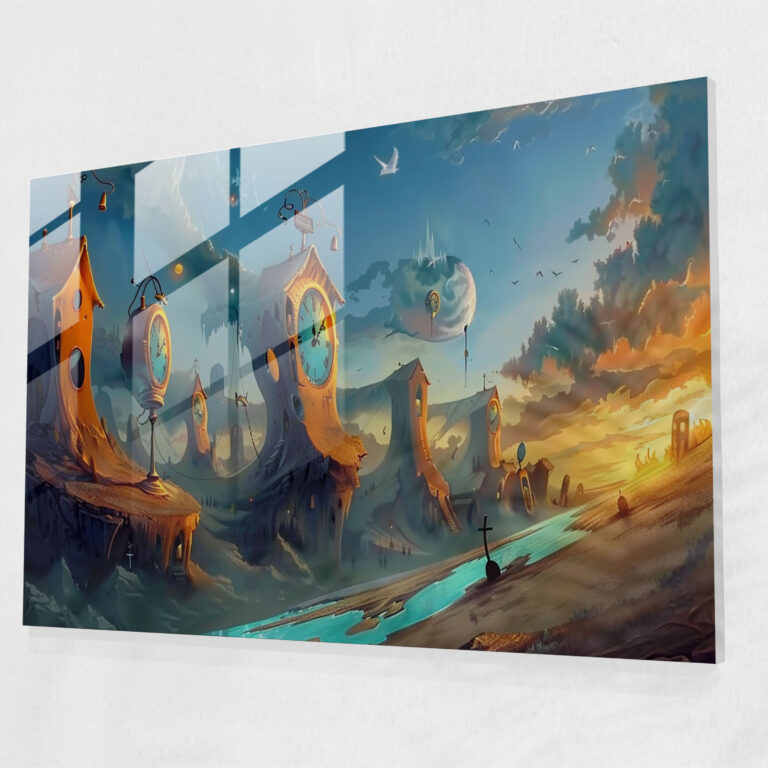 Surrealism Art Glass Print - Surrealism Art, Glass Wall Art, Surrealism Art, Home Decoration