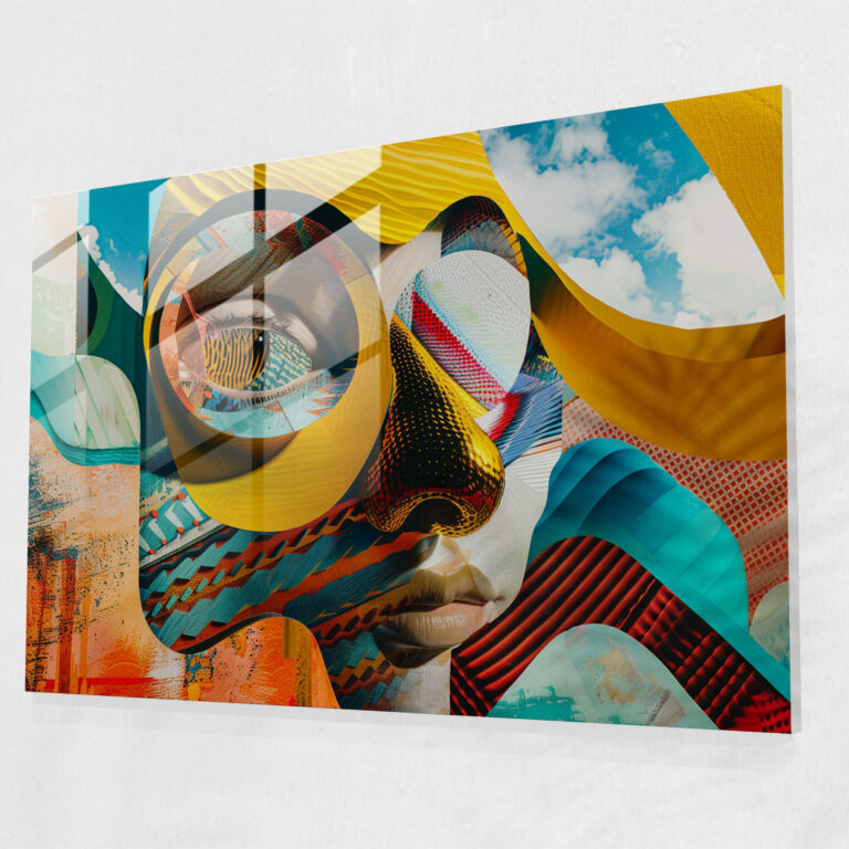 Surrealism Glass Art - Distorted Shapes - Surrealism Art, Home Decoration, Abstract Art, Modern Art