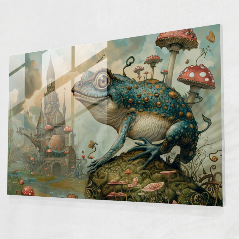 Surrealism Glass Wall Art - Whimsical Creatures - Surrealism Art, Glass Wall Art, Glass Art, Surrealism Art