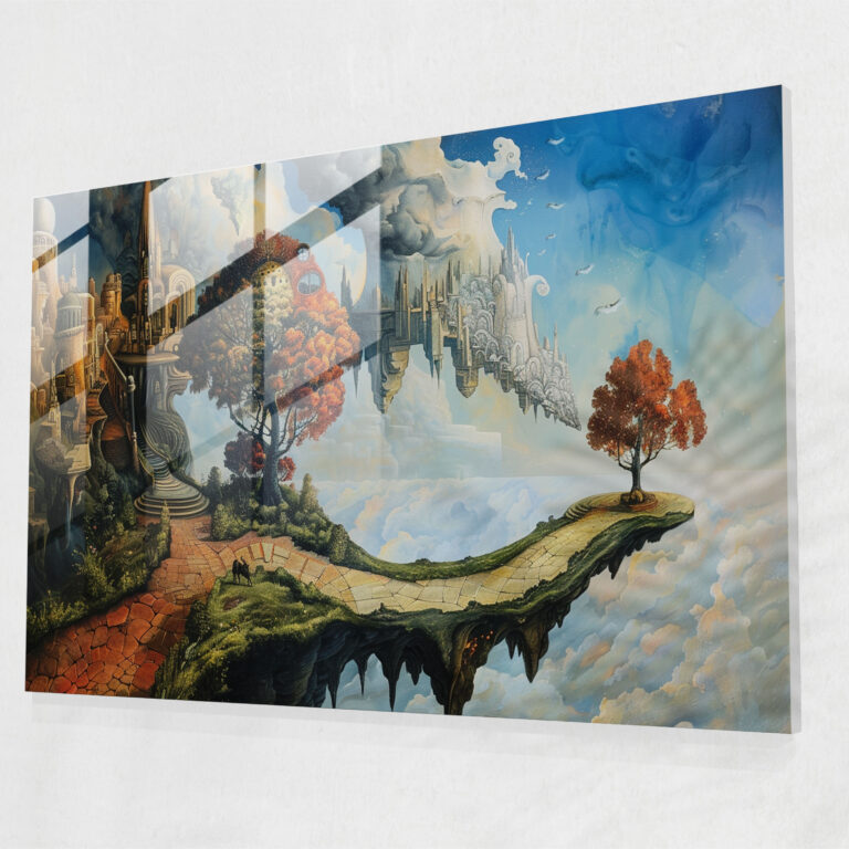 Surrealism Glass Art - Dali-Inspired Motifs - Surrealism Art, Glass Art, Glass Print, Modern Art