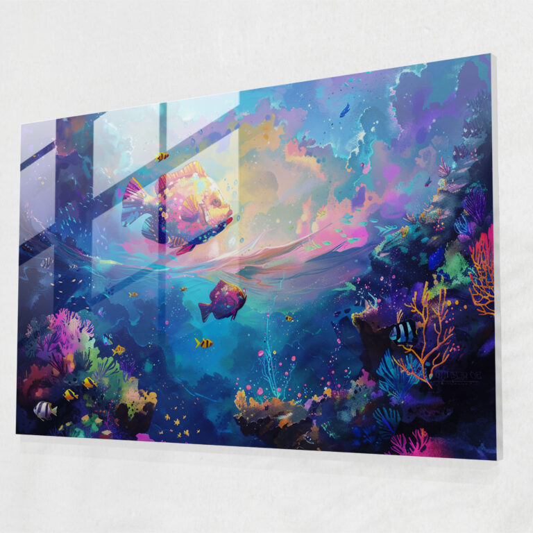 Surrealism Art Glass Print - Surrealism Art, Glass Wall Art, Wall Decoration, Home Decoration