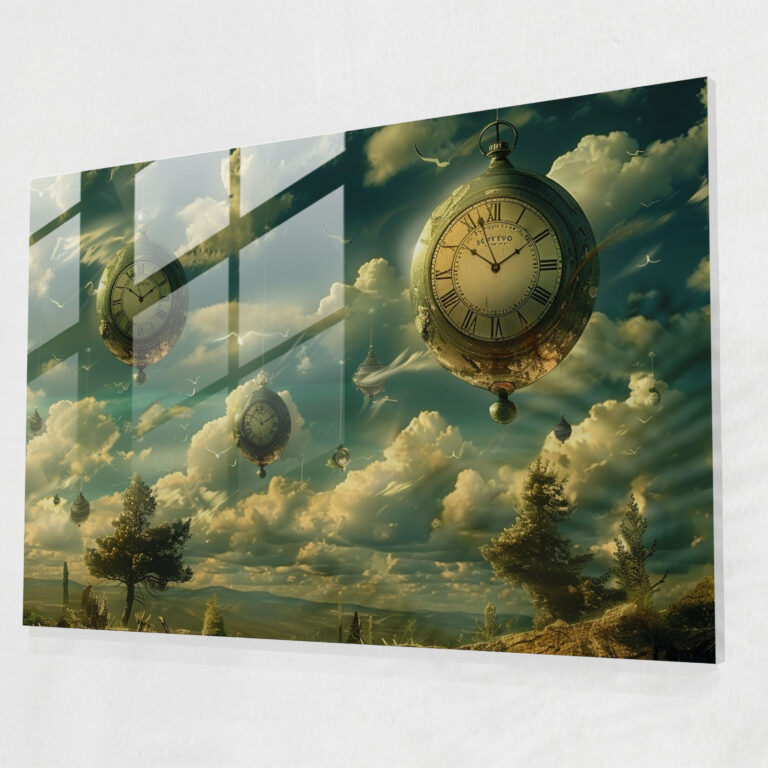 Surrealism Art Glass Print - Surrealism Art, Home Decoration, Glass Print, Modern Art
