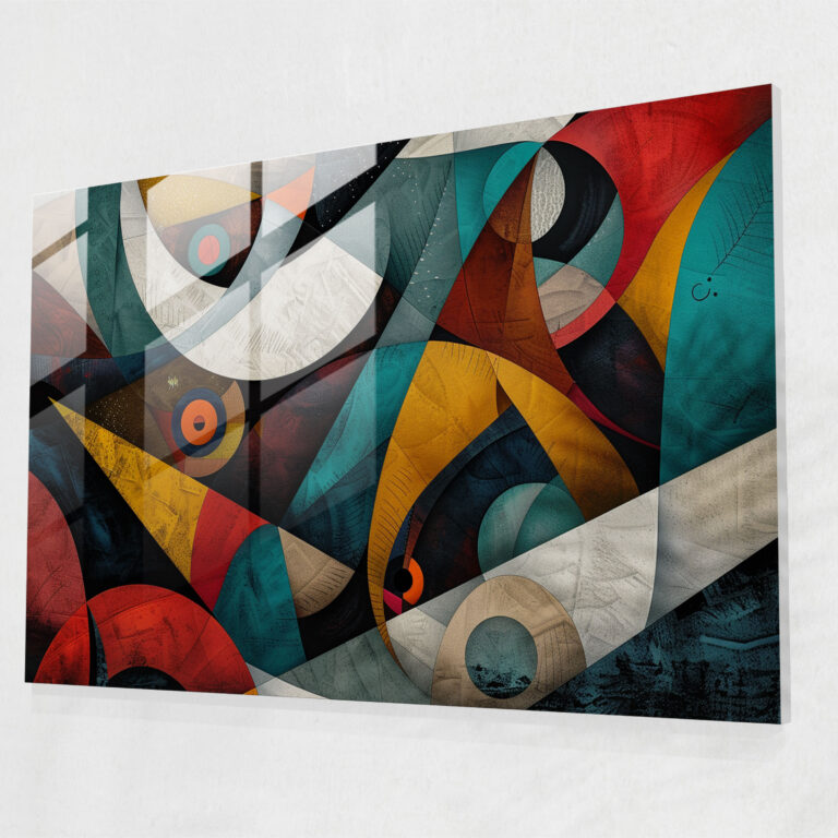 Surreal Color Palette Glass Wall Art - Surrealism Art, Glass Art, Glass Wall Art, Wall Decoration