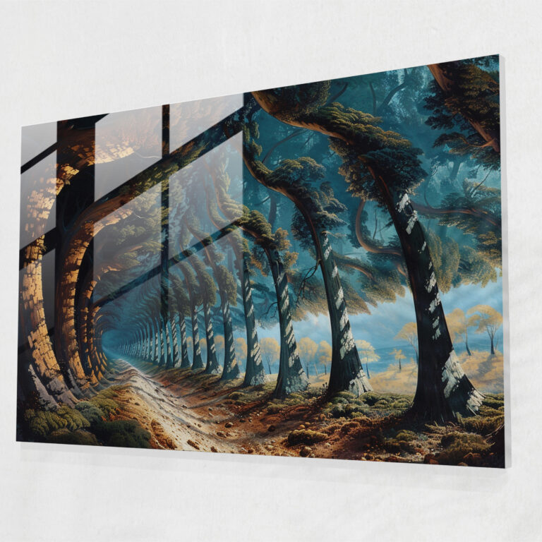 Upside-Down Trees Glass Art - Surrealism Art, Surrealism Art, Glass Wall Art, Glass Print