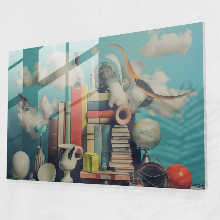 Everyday Objects Modern Art - Surrealism Art, Glass Print, Surrealism Art, Modern Art