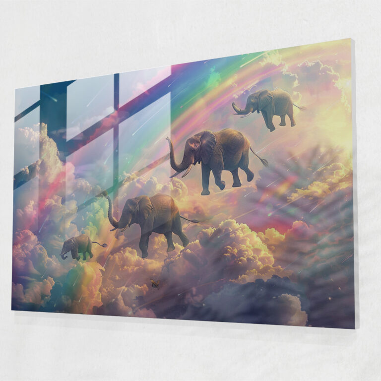 Surrealism Art Home Decoration: Flying Elephants - Surrealism Art, Surrealism Art, Glass Art, Modern Art