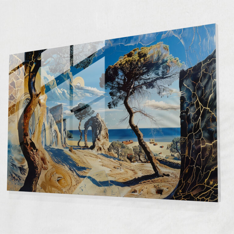 Surrealism Art Wall Decoration: Dali-Inspired Landscapes - Surrealism Art, Wall Decoration, Surrealism Art, Glass Art