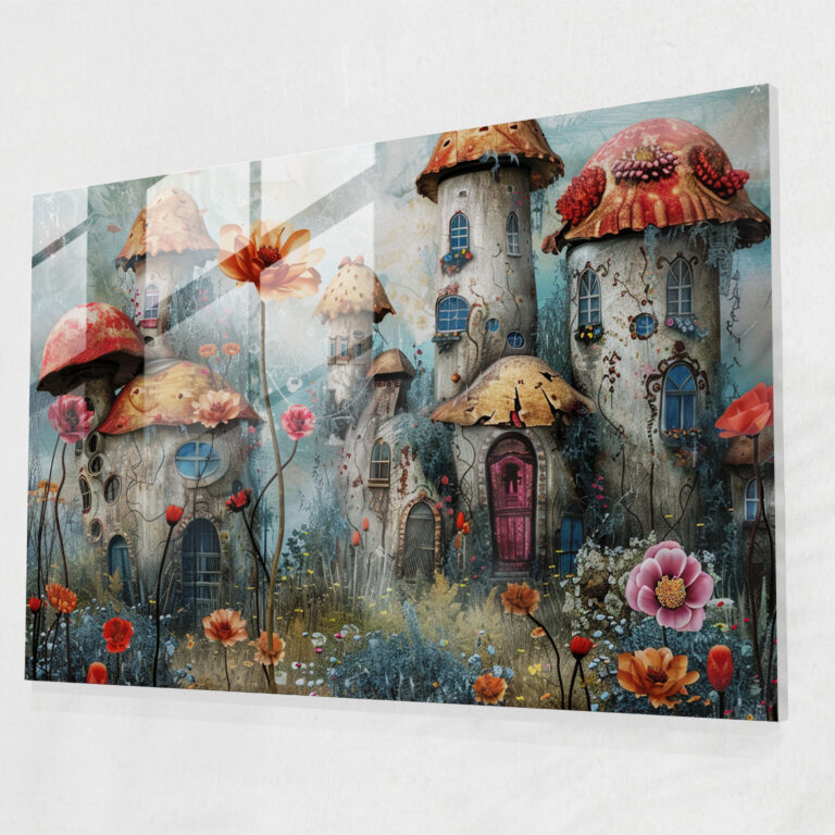 Surrealism Upside-Down Wonderland Glass Wall Art - Surrealism Art, Surrealism Art, Wall Decoration, Glass Wall Art
