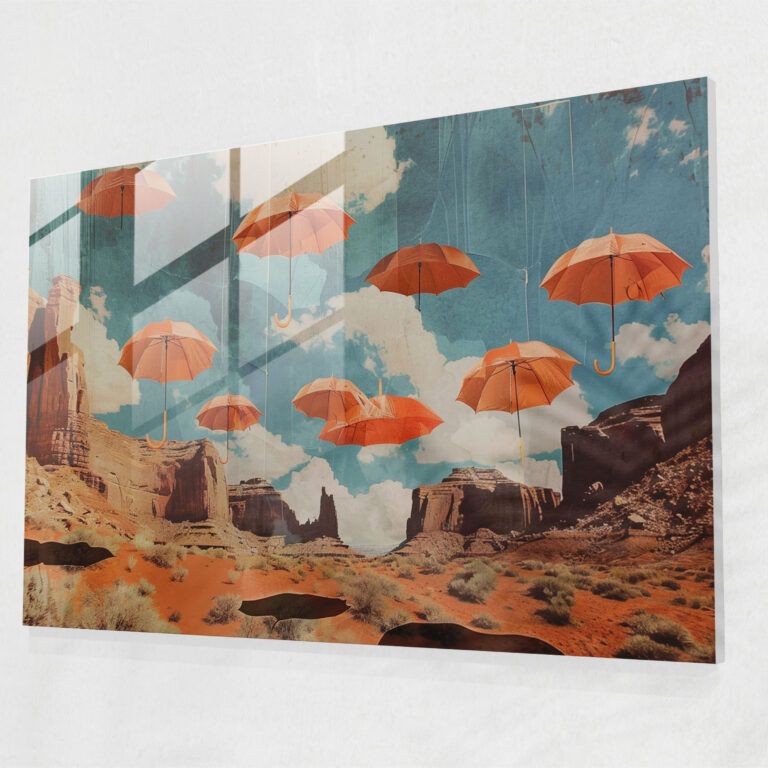Surrealism Art Glass Wall Art - Surrealism Art, Glass Wall Art, Glass Print, Wall Decoration