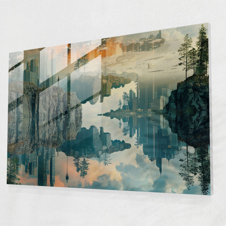 Surrealism Art Glass Print - Surrealism Art, Wall Decoration, Modern Art, Surrealism Art