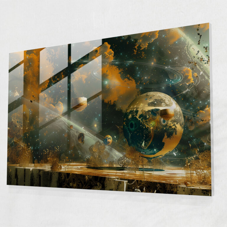 Celestial Objects Surrealism Art Wall Decoration - Surrealism Art, Surrealism Art, Glass Art, Wall Decoration