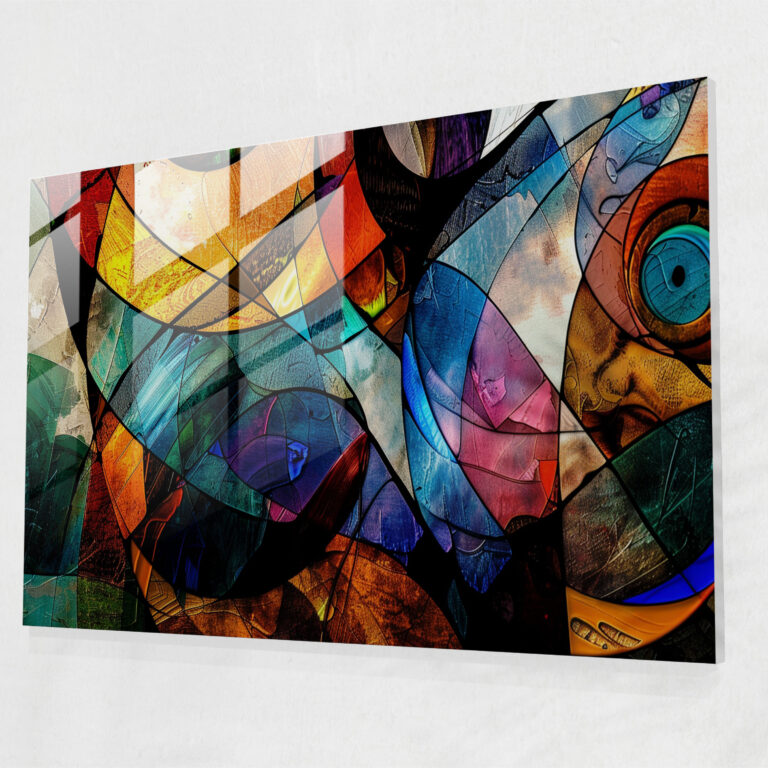 Surreal Color Palette Modern Art Glass Print - Surrealism Art, Surrealism Art, Surreal Color Palette, Glass Print