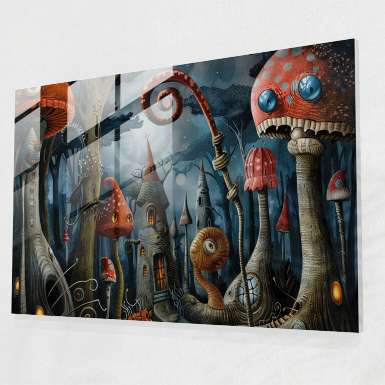 Surrealism Home Decoration - Whimsical Forest Creatures - Surrealism Art, Surrealism Art, Home Decoration, Modern Art