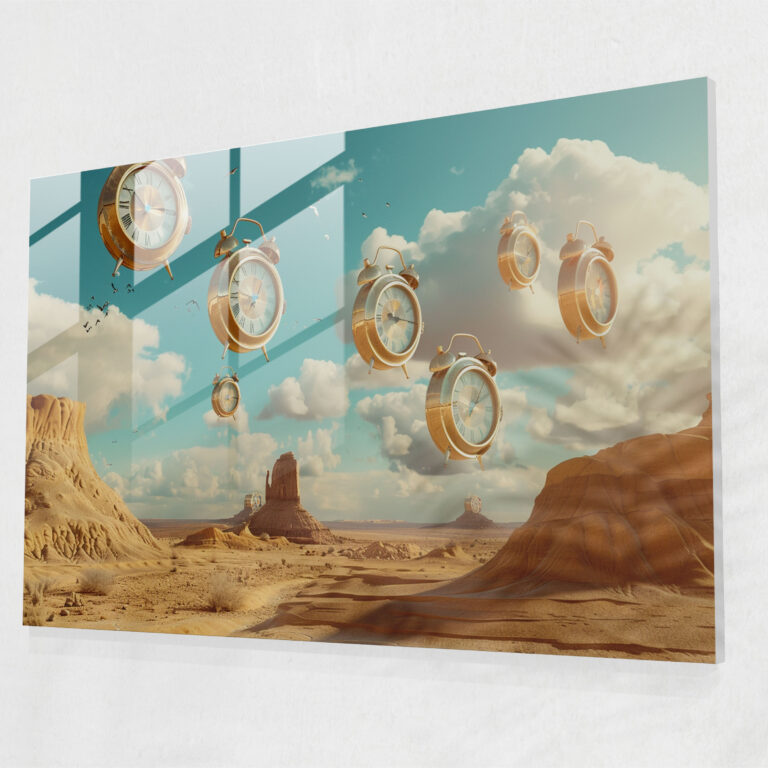 Surrealism Art Home Decoration - Surrealism Art, Surrealism Art, Glass Print, Clocks