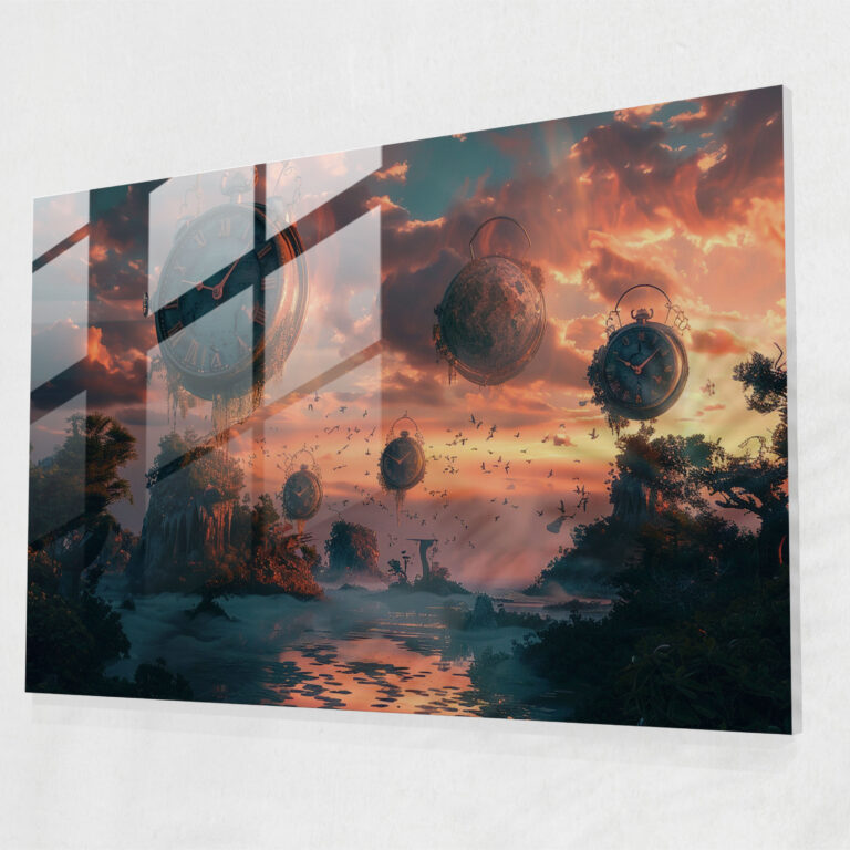 Surrealism Art Glass Print - Surrealism Art, Glass Print, Modern Art, Home Decoration