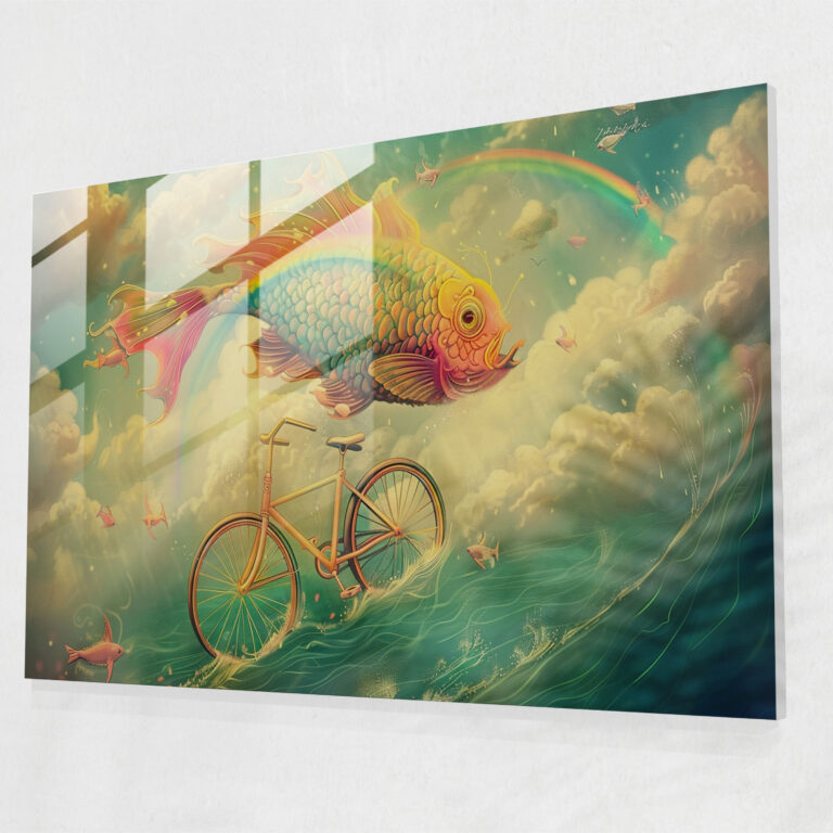 Surrealism Art Glass Wall Art - Surrealism Art, Glass Art, Glass Wall Art, Home Decoration
